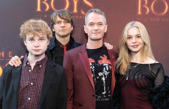 April 26, 2026, Bronx, New York, USA: Gideon Burtka-Harris, David Burtka, Neil Patrick Harris and Harper Grace Burtka-Harris attend Lost Boys opening night on Broadway at Palace Theatre in New York, NY on April 26, 2026. Bronx USA - ZUMAr339 20260426_znp_r339_122 Copyright: xLevxRadinx