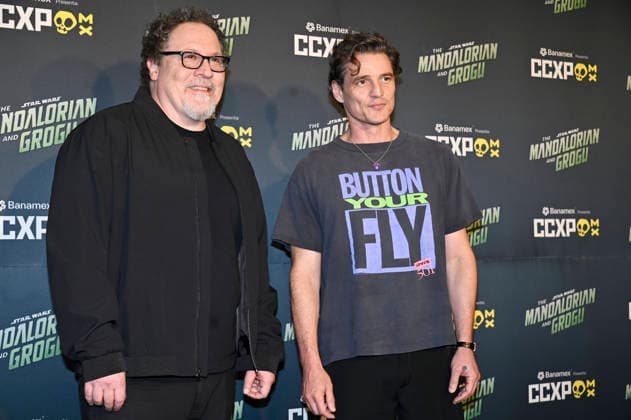 The Mandalorian and Grogu Photocall - CCXP Director Jon Favreau and actor Pedro Pascal pose for photos during The Mandalorian and Grogu photocall as part of the pop culture festival CCXP Comic Con Experience at Centro Banamex on April 26, 2026 in Mexico City, Mexico. (Photo by Carlos Tischler Eyepix Group) Copyright: xCarlosxTischler xEyepixxGroupx CT_26042026_182492