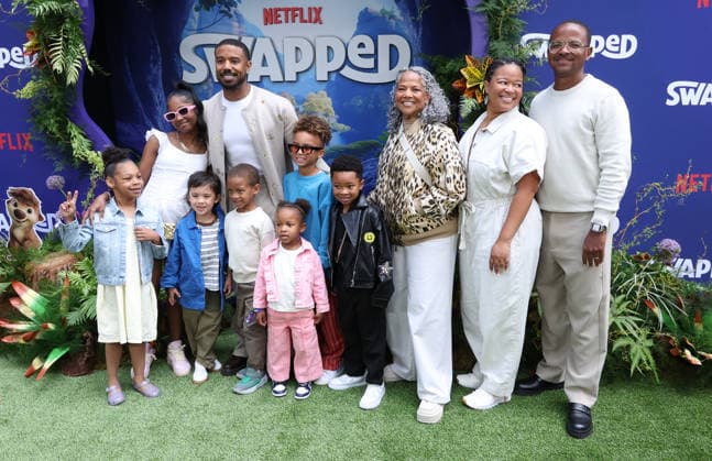Los Angeles premiere of Netflix s Swapped at Netflix Tudum Theater Featuring: Donna Jordan, Reggie Theus, Jamila Jordan-Theus, Lenox Theus, Khalid Jordan, Zorah Theus, Michael B. Jordan Where: Los Angeles, California, United States When: 26 Apr 2026 Credit: Faye s Vision Cover Images EDITORIAL USE ONLY. NOT FOR USE BY NEWSPAPERS BASED IN THE UK. Copyright: xx coverimg55647820