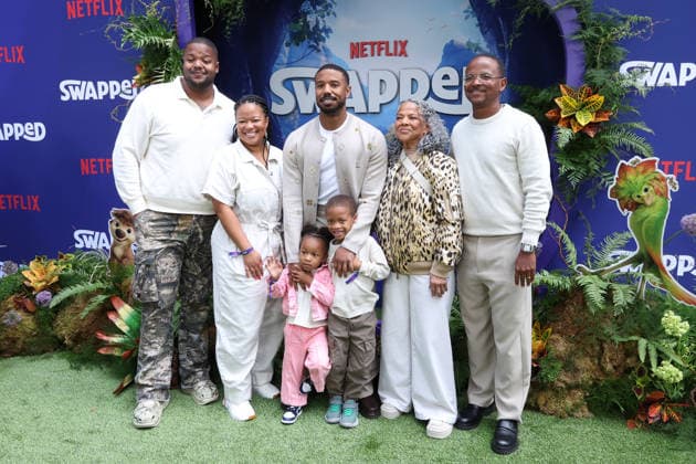 Los Angeles premiere of Netflix s Swapped at Netflix Tudum Theater Featuring: Donna Jordan, Reggie Theus, Jamila Jordan-Theus, Lenox Theus, Khalid Jordan, Zorah Theus, Michael B. Jordan Where: Los Angeles, California, United States When: 26 Apr 2026 Credit: Faye s Vision Cover Images EDITORIAL USE ONLY. NOT FOR USE BY NEWSPAPERS BASED IN THE UK. Copyright: xx coverimg55647823