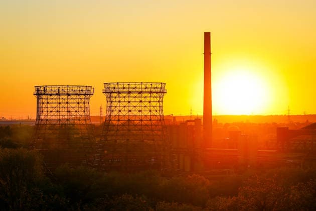 Essen, Ruhrgebiet, Nordrhein-Westfalen, Deutschland - Kokerei Zollverein, UNESCO Welterbe Zeche Zollverein, Sonnenuntergang. Essen Nordrhein-Westfalen Deutschland