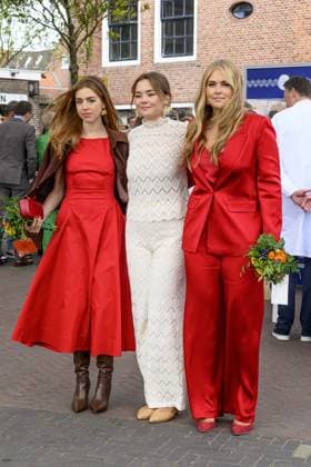 Dokkum, The Netherlands, 2026-04-27 11:44:22 DOKKUM, 27-04-2026 , Dokkum City Centre Princess Amalia, Princess Alexia and Princess Ariane during King s Day 2026 in Dokkum Photo:NLBEELD Patrick van Emst Credit: NL Beeld Patrick van Emst  Copyright: xx x