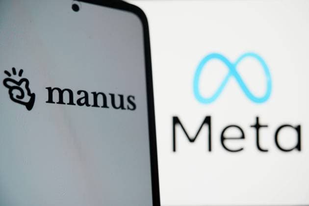China Manus Scrutiny A staged scene showing the logos of Manus and Meta Monday, April 27, 2026. The Chinese government on Monday called for Meta to unwind its $2 billion acquisition of Manus, a Singaporean AI startup with Chinese roots, after months of weighing the impact of the intervention., Credit:LONG WEI Avalon CHINA, ZHEJIANG, HANGZHOU  Copyright: xLONGxWEIx xAvalonx 1094766112