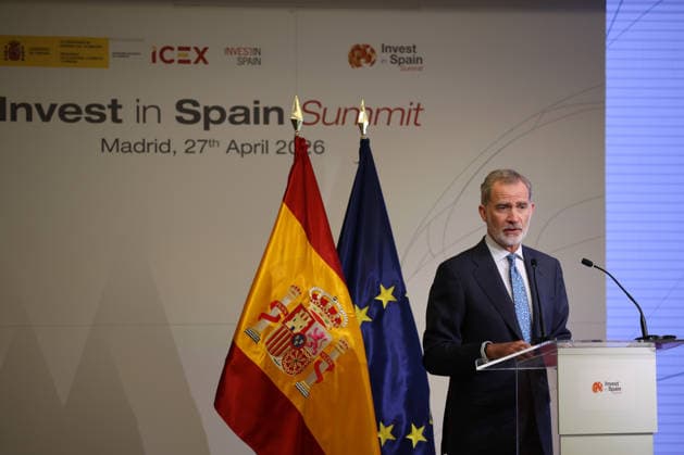 The King closes the second edition of the Invest in Spain Summit King Felipe VI closes the second edition of the Invest in Spain Summit, in the Royal Collections Gallery of the Royal Palace in Madrid, on April 27, 2026, in Madrid Spain The Invest in Spain Summit is a strategic international forum organized by ICEX Invest in Spain to promote foreign direct investment FDI in Spain Its main objective is to facilitate dialogue at the highest level between the Spanish Government and the leaders of the main global multinationals to analyze trends and detect new business opportunities 27 APRIL 2026 Alejandro Martínez Vé Madrid Madrid Madrid Spain  Copyright: xAlejandroxMartinezxVÃ lezx 7478014