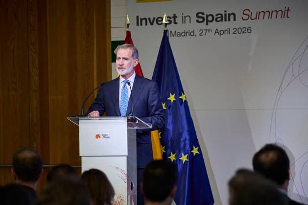 April 27, 2026, Madrid, Madrid, Spain: KING FELIPE VI of Spain attends the second edition of the Ã¢â‚¬oeInvest in Spain SummitÃ¢ Madrid Spain  - ZUMAc260 20260427_zep_c260_020 Copyright: xMikexChicorrox