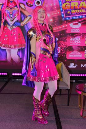 April 27, 2026, Mexico City, Ciudad de Mexico, Mexico: Luli Pampin, children music artist attends a press conference to promote Millones de Gracias World Tour at Arena CDMX. on April 27, 2026 in Mexico City, Mexico. Mexico City Mexico - ZUMAe321 20260427_zea_e321_022 Copyright: xYamakxPereax