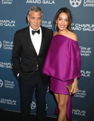 April 27, 2026, New York, New York, USA: Actor GEORGE CLOONEY and his wife Lebanese-British international human rights lawyer AMAL CLOONEY wearing a Balenciaga dress seen during the 51st Annual Chaplin Award Gala honoring George Clooney red carpet arrivals held at Alice Tully Hall at Lincoln Center. New York USA  - ZUMAk03_ 20260427_zaf_k03_085 Copyright: xNancyxKaszermanx