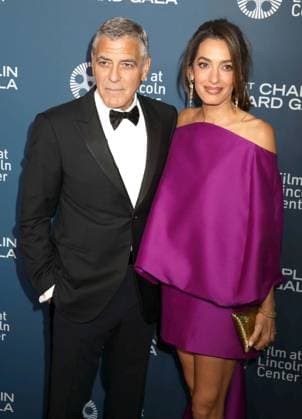 April 27, 2026, New York, New York, USA: Actor GEORGE CLOONEY and his wife Lebanese-British international human rights lawyer AMAL CLOONEY wearing a Balenciaga dress seen during the 51st Annual Chaplin Award Gala honoring George Clooney red carpet arrivals held at Alice Tully Hall at Lincoln Center. New York USA  - ZUMAk03_ 20260427_zaf_k03_099 Copyright: xNancyxKaszermanx