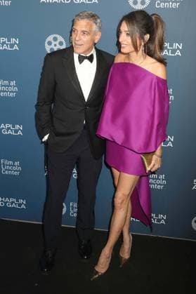 April 27, 2026, New York, New York, USA: Actor GEORGE CLOONEY and his wife Lebanese-British international human rights lawyer AMAL CLOONEY wearing a Balenciaga dress seen during the 51st Annual Chaplin Award Gala honoring George Clooney red carpet arrivals held at Alice Tully Hall at Lincoln Center. New York USA  - ZUMAk03_ 20260427_zaf_k03_102 Copyright: xNancyxKaszermanx