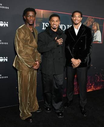 Josiah Cross, Justen Ross, Xavier Mills at arrivals for IS GOD IS Premiere, Brooklyn Academy of Music (BAM) Rose Cinema, New York, NY, April 27, 2026. Photo By: Quoin Pics Everett Collection IS GOD IS Premiere PUBLICATIONXNOTxINxCANxCHNxFRAxITAxJPNxNORxPOLxRUSxESPxUKxUSA