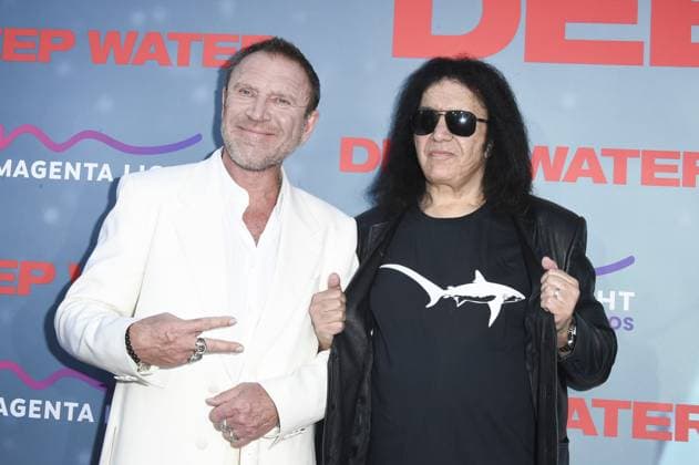 Renny Harlin, Gene Simmons at arrivals for DEEP WATER Premiere, Paramount Theater, Los Angeles, CA, April 27, 2026. Photo By: Elizabeth Goodenough Everett Collection DEEP WATER Premiere PUBLICATIONXNOTxINxCANxCHNxFRAxITAxJPNxNORxPOLxRUSxESPxUKxUSA