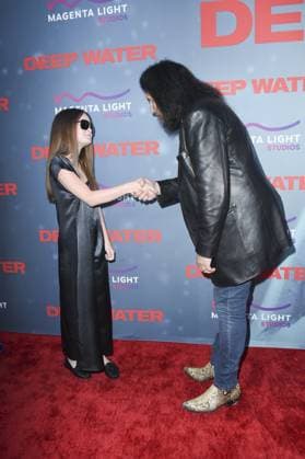 Molly Belle Wright, Gene Simmons at arrivals for DEEP WATER Premiere, Paramount Theater, Los Angeles, CA, April 27, 2026. Photo By: Elizabeth Goodenough Everett Collection DEEP WATER Premiere PUBLICATIONXNOTxINxCANxCHNxFRAxITAxJPNxNORxPOLxRUSxESPxUKxUSA