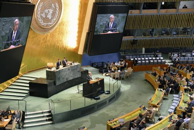 NPT review conference kicks off Photo taken at the U.N. headquarters in New York on April 27, 2026, shows the opening day of the 2026 Review Conference of the Parties to the Treaty on the Non-Proliferation of Nuclear Weapons, which will run through May 22.  A14AA0005502979P