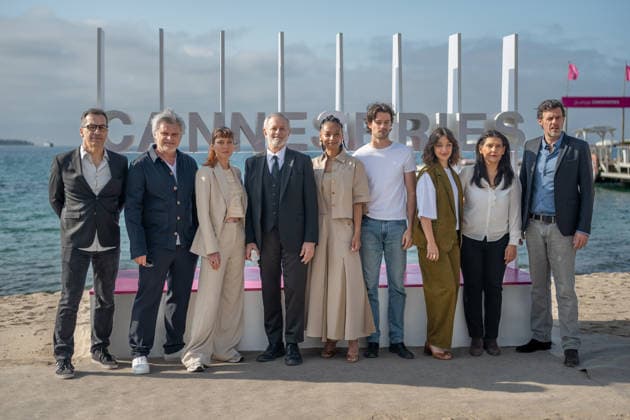 Zodiaque Crew attend the Zodiaque photocall in Hotel Majestic Beach during 9th CanneSeries festival in Cannes, France on April 28, 2026 Photo by Loran Mafar Starface 455461 2026 04 28 Cannes France  Copyright: xLoranxMafarx xStarfacex STAR_455461_012