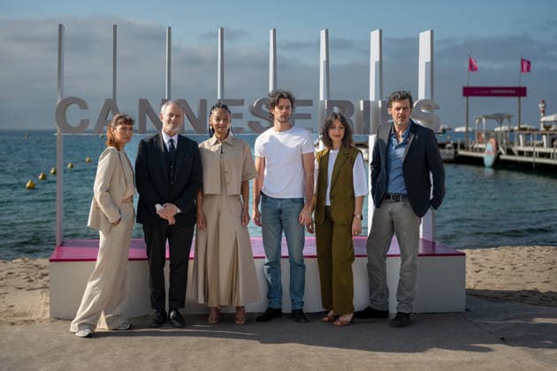 Zodiaque Crew attend the Zodiaque photocall in Hotel Majestic Beach during 9th CanneSeries festival in Cannes, France on April 28, 2026 Photo by Loran Mafar Starface 455461 2026 04 28 Cannes France  Copyright: xLoranxMafarx xStarfacex STAR_455461_034