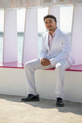 Kriss Laffitte attends the L or bleu photocall in Hotel Majestic Beach during 9th CanneSeries festival in Cannes, France on April 28, 2026 Photo by Loran Mafar Starface 455461 2026 04 28 Cannes France  Copyright: xLoranxMafarx xStarfacex STAR_455461_076