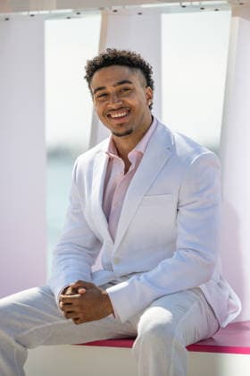Kriss Laffitte attends the L or bleu photocall in Hotel Majestic Beach during 9th CanneSeries festival in Cannes, France on April 28, 2026 Photo by Loran Mafar Starface 455461 2026 04 28 Cannes France  Copyright: xLoranxMafarx xStarfacex STAR_455461_077