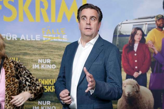 28.04.2026, Bastian Pastewka, bei der Deutschlandpremiere von GLENNKILL: EIN SCHAFSKRIMI in Berlin, Kino in der Kulturbrauerei, Berlin Deutschland, Germany