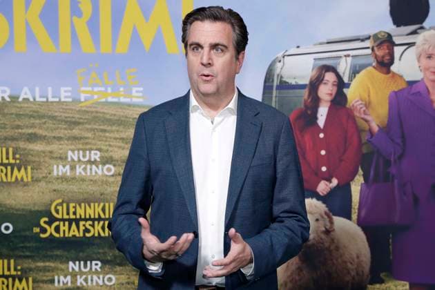 28.04.2026, Bastian Pastewka, bei der Deutschlandpremiere von GLENNKILL: EIN SCHAFSKRIMI in Berlin, Kino in der Kulturbrauerei, Berlin Deutschland, Germany
