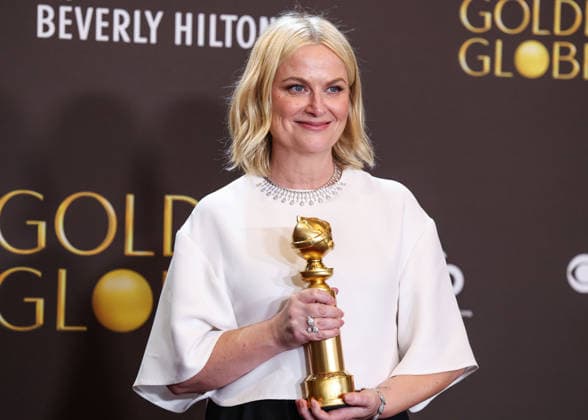83rd Annual Golden Globe Awards - Press Room BEVERLY HILLS, LOS ANGELES, CALIFORNIA, USA - JANUARY 11: Amy Poehler, winner of the Best Podcast Award for ˜Good Hang with Amy Poehler™ poses in the press room at the 83rd Annual Golden Globe Awards held at The Beverly Hilton Hotel on January 11, 2026 in Beverly Hills, Los Angeles, California, United States. (Photo by Xavier Collin Image Press Agency)
