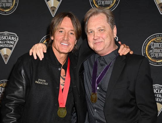 2026 Musicians Hall of Fame Induction Ceremony Keith Urban and Steve Wariner arriving to the 2026 Musicians Hall of Fame Induction Ceremony held at The Fisher Center for the Performing Arts on April 28, 2026 in Nashville, TN. Nashville The Fisher Center for the Performing Arts Tennessee USA Copyright: xTammiexArroyo AFF-USA.comx