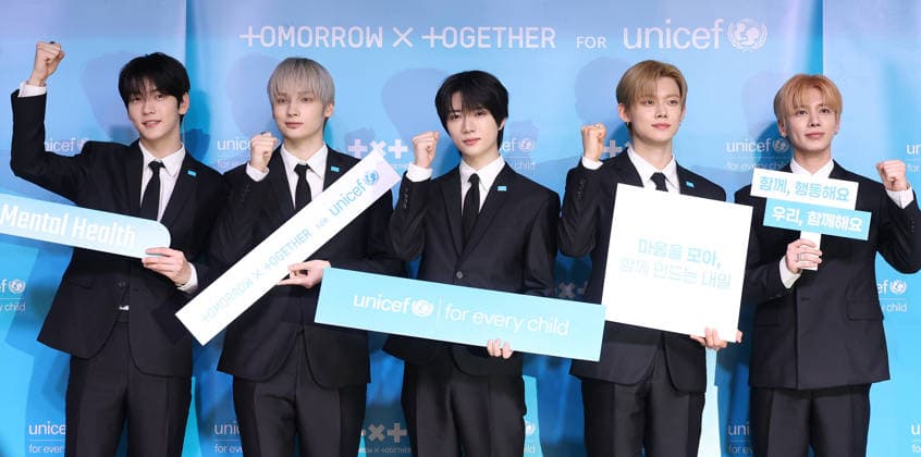TXT at UNICEF event TXT at UNICEF event South Korean boy group Tomorrow X Together poses for a photo at a promotion event for the U.N. Children s Fund (UNICEF) in Seoul on April 29, 2026. (Yonhap) 2026-04-29 13:25:39 < 1980-2026 YONHAPNEWS AGENCY. .> ¼­¿ïÆ¯º°½Ã EDITORIAL USE ONLY  Copyright: xx PYH2026042911520034400 YonhapxNewsx yonphotos251870
