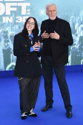 Billie Eilish und James Cameron bei der Premiere des 3D-Konzertfilms Billie Eilish - Hit Me Hard and Soft: The Tour im Odeon Luxe Leicester Square. London, 28.04.2026