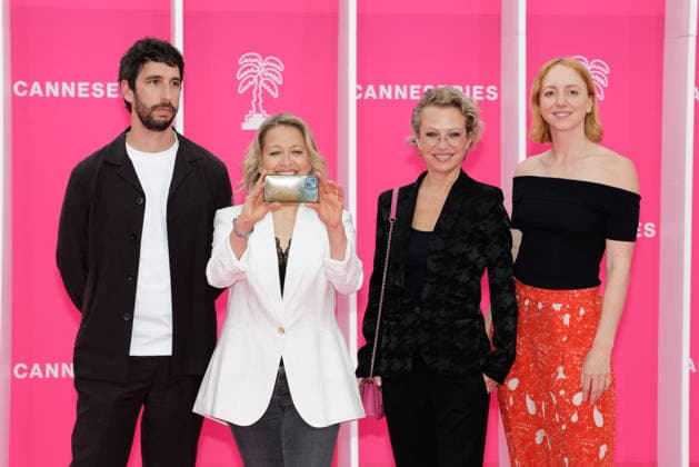 The 9th Canneseries International Festival - Pink Carpet - Closing Ceremony British director Tom Kingsley, British actress Nicola Walker and British creator Sophie Goodhart attend the pink carpet ahead of the closing ceremony of the 9th edition of the Cannes International Series Festival (Canneseries) in Cannes, southern France, on April 28, 2026. Photo by ShootPix ABACAPRESS.COM Nice Provence-Alpes-Cote d Azur France  Copyright: xShootpix ABACAx