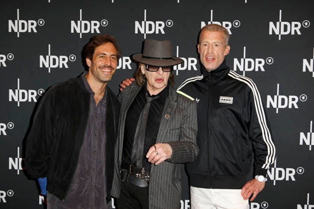 Max Giesinger, Udo Lindenberg und Benjamin von Stuckrad-Barre bei der Premiere des ARD-Dokumentarfilms Udo! Rebell. Rockstar. Ikone. in der Astor Filmlounge Hafencity. Hamburg, 28.04.2026