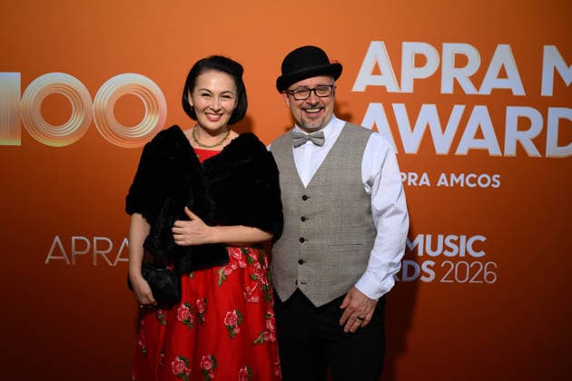APRA MUSIC AWARDS 2026, Tina Harris and Mark Harris attend the 2026 APRA Music Awards at Hordern Pavilion, in Sydney, Wednesday, April 29, 2026. ( NO ARCHIVING SYDNEY NEW SOUTH WALES AUSTRALIA  Copyright: xDANxHIMBRECHTSx 20260429189243852940