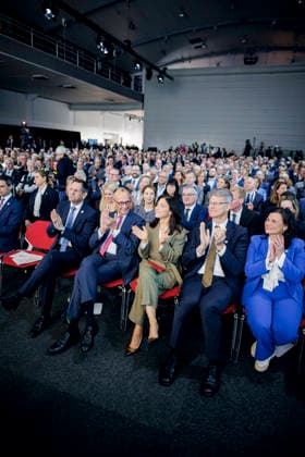 14. Nationale Maritime Konferenz 2026 in der Nordseehalle Emden.Emden, 29.04.2026. Fotografiert im Auftrag des Ministeriums fuer Wirtschaft und Energie Emden Deutschland *** 14 National Maritime Conference 2026 in the North Sea Hall Emden Emden, 29 04 2026 Photographed on behalf of the Ministry of Economic Affairs and Energy Emden Germany Copyright: xThomasxTrutschel BMWEx