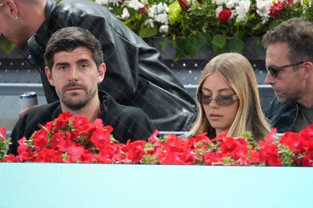during Masters Series Madrid 2026 in Madrid on Wednesday 29 April 2026 Thibaut Courtois and Mishel Gerzig during Masters Series Madrid 2026 in Madrid on Wednesday 29 April 2026. Cordon Press 