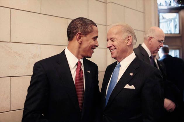 January 20, 2009, Washington, Dc, USA: U.S. President Barack Obama talking with U.S. Vice President Joe Biden after departure of former U.S. President George W. Bush and former U.S. First Lady Laura Bush following Inaugural Ceremony, Washington, D.C., USA, Pete Souza, Office of White House Photography, January 20, 2009 Washington USA  - ZUMAg145 20090120_zap_g145_002 Copyright: xJTxVintagex