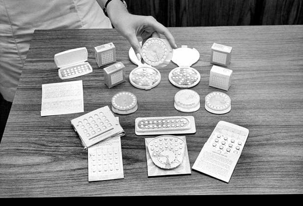 May 22, 1968, USA: Display of birth control pills at pharmacy, Washington, D.C., USA, Marion S. Trikosko, U.S. News & World Report Magazine Photograph Collection, May 22, 1968 USA - ZUMAg145 19680522_zap_g145_001 Copyright: xJTxVintagex