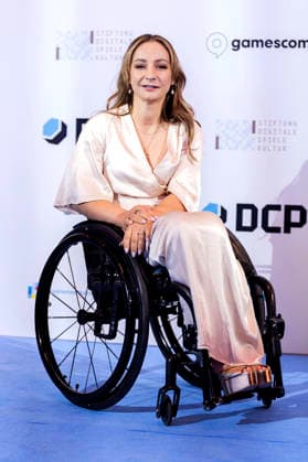 Kristina Vogel bei der Verleihung des Deutschen Computerspielpreises 2026 im Herkulessaal der Residenz. München, 29.04.2026