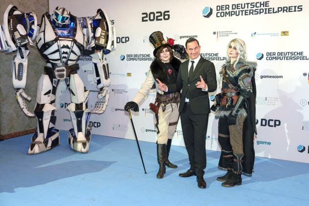 Sönke Möhring bei der Verleihung des Deutschen Computerspielpreises 2026 im Herkulessaal der Residenz. München, 29.04.2026