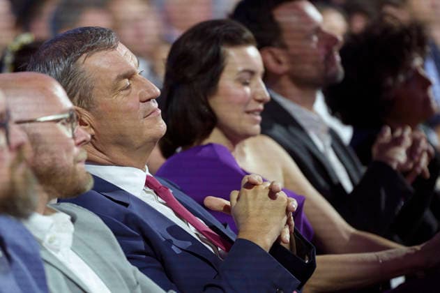 Markus Söder und Dorothee Bär bei der Verleihung des Deutschen Computerspielpreises 2026 im Herkulessaal der Residenz. München, 29.04.2026