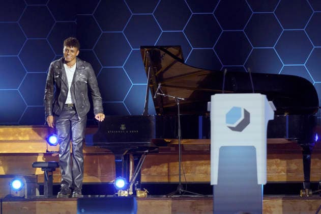 Louis Philippson bei der Verleihung des Deutschen Computerspielpreises 2026 im Herkulessaal der Residenz. München, 29.04.2026