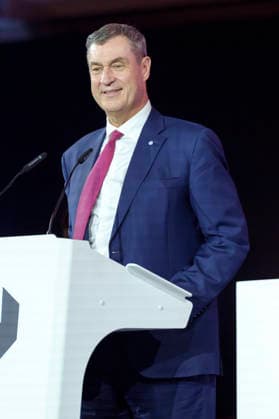 Markus Söder bei der Verleihung des Deutschen Computerspielpreises 2026 im Herkulessaal der Residenz. München, 29.04.2026