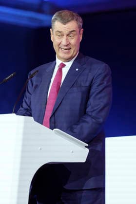 Markus Söder bei der Verleihung des Deutschen Computerspielpreises 2026 im Herkulessaal der Residenz. München, 29.04.2026