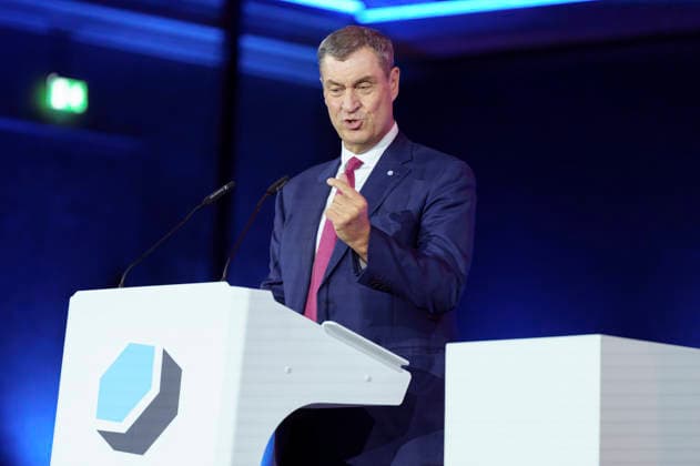 Markus Söder bei der Verleihung des Deutschen Computerspielpreises 2026 im Herkulessaal der Residenz. München, 29.04.2026
