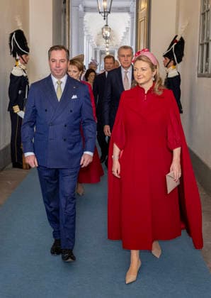 30-04-2026 Sweden Grand Duke Guillaume and Grand Duchess Stephanie of Luxembourg attend the Te Deum service at the Royal Chapel to mark the celebrations of King Carl Gustafs 80th birthday in Stockholm, Sweden. Â  Copyright: xPPEx