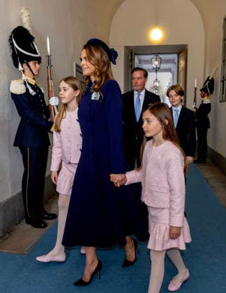 30-04-2026 Sweden Princess Madeleine and Princess Leonore and Princess Adrienne attend the Te Deum service at the Royal Chapel to mark the celebrations of King Carl Gustafs 80th birthday in Stockholm, Sweden. Â  Copyright: xPPEx