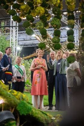 King Philippe - Filip of Belgium and Queen Mathilde of Belgium are pictured during a royal visit to the Floralien flower festival in Gent, Thursday 30 April 2026. The King & Queen are invited for a preview to the event, which is open to the public from 1 to 10 May.  JONASxROOSENS 172446801