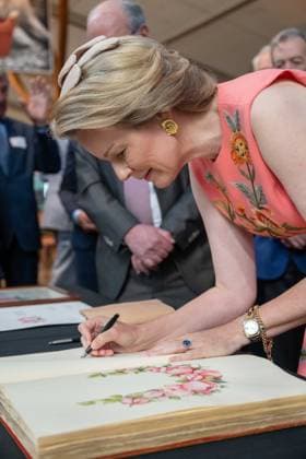 Queen Mathilde of Belgium pictured during a royal visit to the Floralien flower festival in Gent, Thursday 30 April 2026. The King & Queen are invited for a preview to the event, which is open to the public from 1 to 10 May.  JONASxROOSENS 172447374