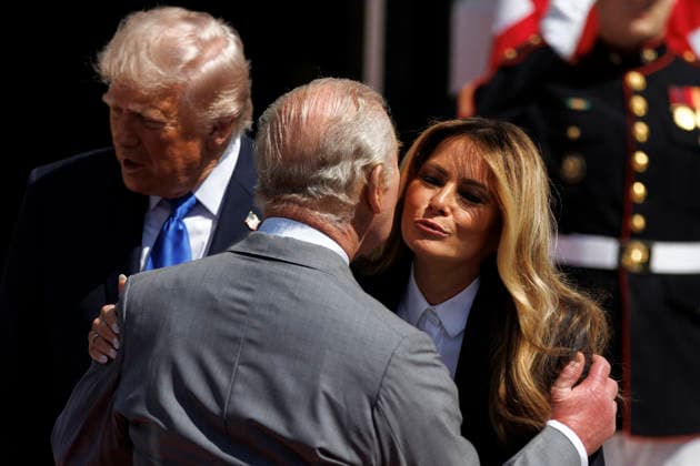 Britain s King Charles III and Queen Camilla visit the United States Britain s King Charles III (C-L) says goodbye to US First Lady Melania Trump (R) on the South Lawn of the White House in Washington DC USA, 30 April 2026. King Charles III and Queen Camilla leave the US after a four-day state visit, which includes meetings with US President Donald Trump and first lady Melania Trump at the White House and engagements in New York and Virginia. Photo by WILL OLIVER POOL ABACAPRESS.COM WASHINGTON DC United States  Copyright: xPool ABACAx