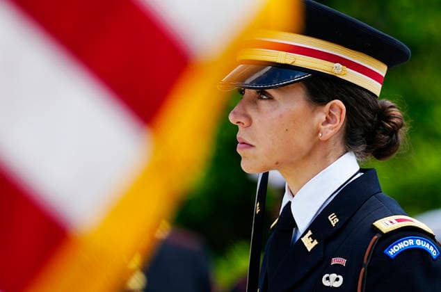 Members of the Military Honor Guard prepare for the arrival of King Charles III and Queen Camilla who will participate in a Wreath Laying Ceremony at the Tomb of the Unknown Solider at Arlington National Cemetery in Arlington, Virginia on Thursday, April 30, 2026. The King and Queen are ending their four-day state visit to the U.S. in Virginia before returning to the U.K. this evening.  ARL2026043023557 BONNIExCASH
