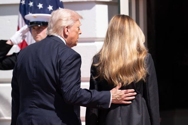 United States President Donald J Trump and first lady Melania Trump depart a farewell event on the South Portico of the White House in Washington, DC, USA, on Thursday, April 30, 2026. Copyright: xAaronxSchwartzx xPoolxviaxCNPx MediaPunchx