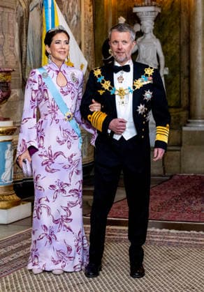 30-04-2026 Gala King Frederik and Queen Mary arriving for the galadinner at the Royal palace to mark the celebrations of King Carl Gustafs 80th birthday in Stockholm, Sweden. Â  Copyright: xPPEx
