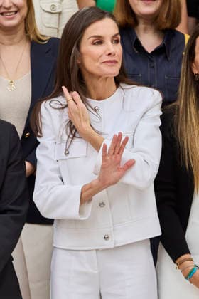 April 30, 2026, Madrid, Madrid, Spain: QUEEN LETIZIA of Spain attends a meeting with a representative group of Roma women Madrid Spain - ZUMAc260 20260430_zep_c260_012 Copyright: xMikexChicorrox